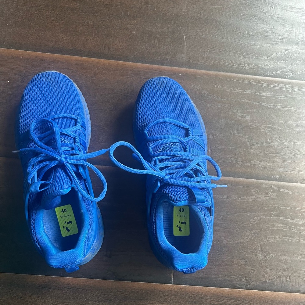 Vibrant Blue Athletic Sneakers. Only worn once